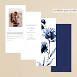 "A Wedding Watercolor" - Wedding Programs in Cornflower by Chris Griffith - Back of Card Options
