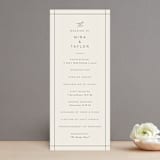 "Modernline" - Wedding Programs in Cotton by April Astudillo - Front