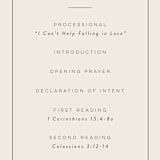"Modernline" - Wedding Programs in Cotton by April Astudillo - Detail