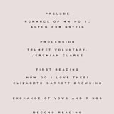 "Coco" - Wedding Programs in Linen by Carly Reed Walker - Detail