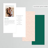 "Bold Type" - Wedding Programs in Parrot by Owl and Toad - Back of Card Options