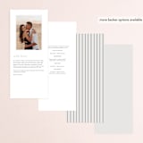 "Align" - Wedding Programs in Linen by JoAnn Jinks - Back of Card Options