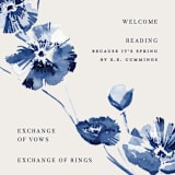 "Poppies" - Wedding Programs in Klein by Pati Cascino - Detail