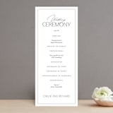 "Boutique" - Wedding Programs in Noir by Eric Clegg - Front