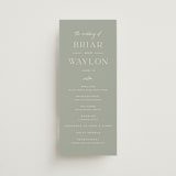 "Soft Arch" - Wedding Programs in Sage by Erica Krystek - Front