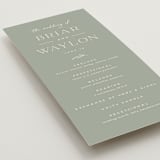 "Soft Arch" - Wedding Programs in Sage by Erica Krystek - Detail