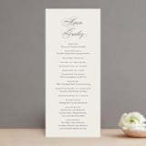 "Tandem" - Wedding Programs in Buttercream by Jessica Williams - Front