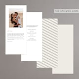 "Tandem" - Wedding Programs in Buttercream by Jessica Williams - Back of Card Options