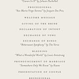 "Tandem" - Wedding Programs in Buttercream by Jessica Williams - Detail