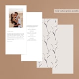 "Sonnet" - Wedding Programs in Almond by Petra Kern - Back of Card Options