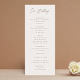 "Love Note" - Wedding Programs in Ecru by AK Graphics - Front
