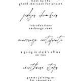 "Courthouse" - Wedding Programs in Midnight by Susan Brown - Detail