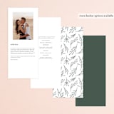 "Branchlet" - Wedding Programs in Hunter by Sarah Brown - Back of Card Options