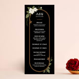 "Vintage Print" - Wedding Programs in Licorice by GeekInk Design - Front