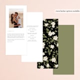 "Vintage Print" - Wedding Programs in Licorice by GeekInk Design - Back of Card Options