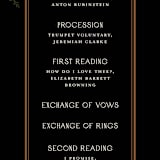 "Vintage Print" - Wedding Programs in Licorice by GeekInk Design - Detail