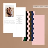 "modern tropics" - Wedding Programs in Blush by Baumbirdy - Back of Card Options