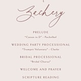 "Around" - Wedding Programs in Cloud by Kaydi Bishop - Detail