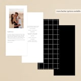 "Split Line" - Wedding Programs in Black Tie by Amy Payne - Back of Card Options