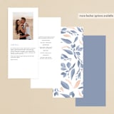 "Cascading Floral" - Wedding Programs in Lagoon by Corinne Malesic - Back of Card Options