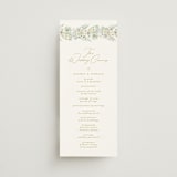 "Floral Arch" - Wedding Programs in Greenery by Phrosné Barwood - Front