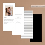 "Beyond Words" - Wedding Programs in Snow by Kimberly FitzSimons - Back of Card Options