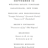 "Beyond Words" - Wedding Programs in Snow by Kimberly FitzSimons - Detail