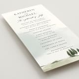 "Estate" - Wedding Programs in Sky by Rebecca Durflinger - Detail