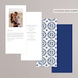 "watercolor tile" - Wedding Programs in Cobalt by Katharine Watson - Back of Card Options