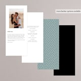 "Postale" - Wedding Programs in Ebony by Ann Gardner - Back of Card Options