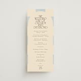 "Checker Wash" - Wedding Programs in Ivory by Baumbirdy - Front