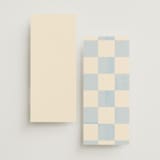 "Checker Wash" - Wedding Programs in Ivory by Baumbirdy - Back of Card Options