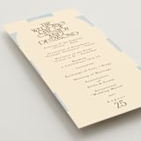 "Checker Wash" - Wedding Programs in Ivory by Baumbirdy - Detail