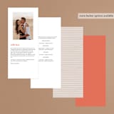 "Lines" - Wedding Programs in Melon by JeAnna Casper - Back of Card Options