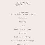 "Inky" - Wedding Programs in Onyx by Inkblot Design - Detail