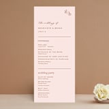 "Mod Initials" - Wedding Programs in Rust by Genna Blackburn - Front