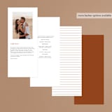 "Mod Initials" - Wedding Programs in Rust by Genna Blackburn - Back of Card Options