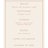 "Modern Ticket" - Wedding Programs in Rust by Alethea and Ruth - Detail