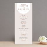 "Center Crest" - Wedding Programs in Sweet Potato by Alethea and Ruth - Front