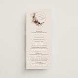 "Dried Floral Wreath" - Wedding Programs in Cabernet by Erin Deegan - Front