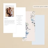 "Wildflower Wreath" - Wedding Programs in Sky by Grace Kreinbrink - Back of Card Options