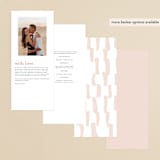 "Echo" - Wedding Programs in Rust by Jennifer Wick - Back of Card Options