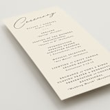 "Scripted Names" - Wedding Programs in Ecru by Hooray Creative - Detail