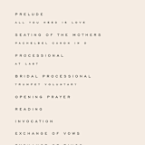 "Brooks" - Wedding Programs in Vanilla by Kristie Kern - Detail