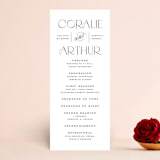 "Arcadia" - Wedding Programs in Noir by Olivia Raufman - Front