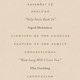 "Autumn Stroll" - Wedding Programs in Moody by Erin German - Detail