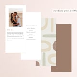 "Minimalist Shapes" - Wedding Programs in Natural by Heather Cairl - Back of Card Options