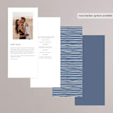 "Love Story" - Wedding Programs in Indigo by Leah Bisch - Back of Card Options