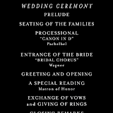 "A Wedding in the Garden" - Wedding Programs in Charcoal by Chris Griffith - Detail