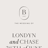 "Apropos" - Wedding Programs in Au Lait by Design Lotus - Detail